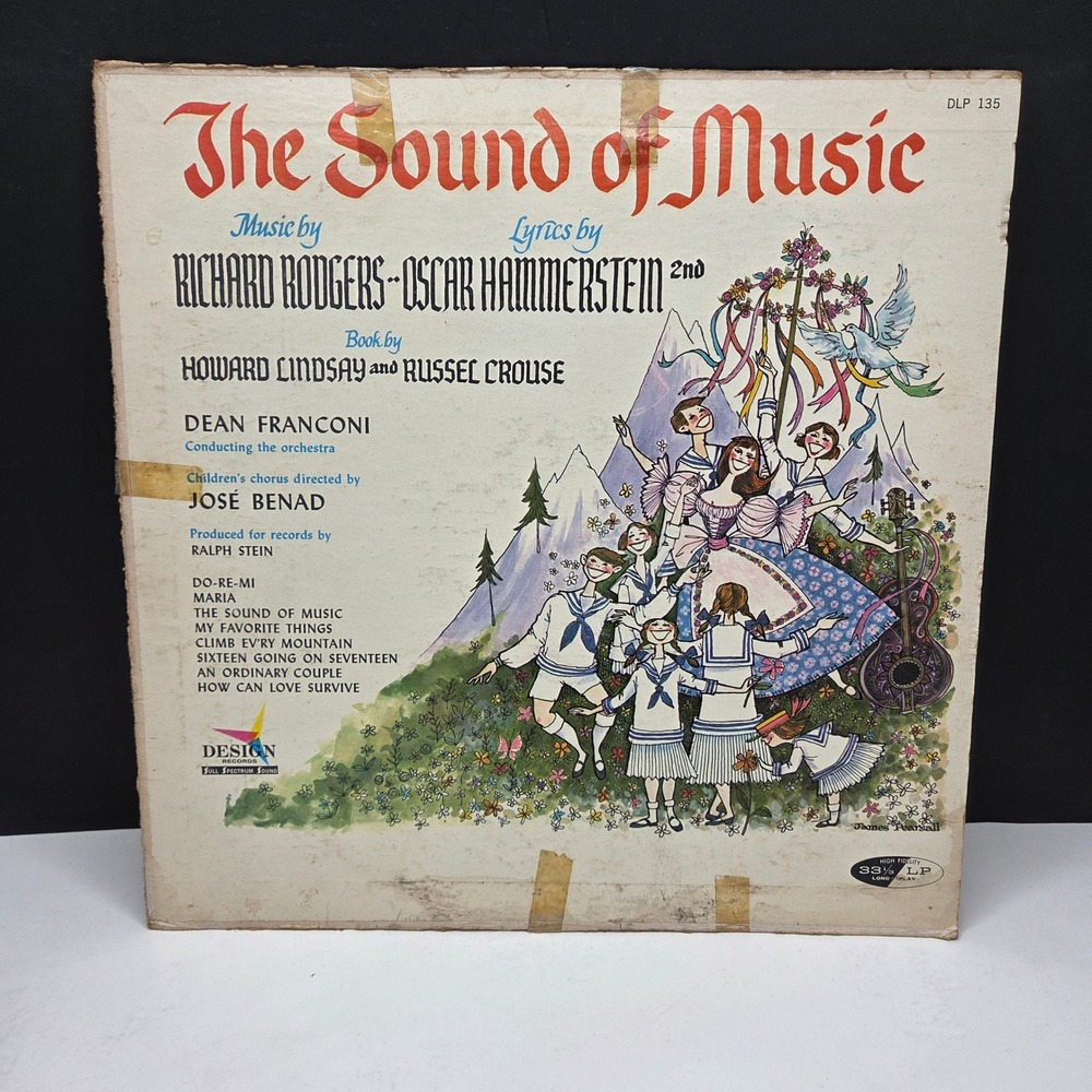 Design Records The Sound of Music Vinyl LP DLP-135 Rodgers Hammerstein Vintage